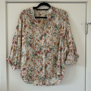 NWOT Fat Face 3/4 sleeve tunic length blouse